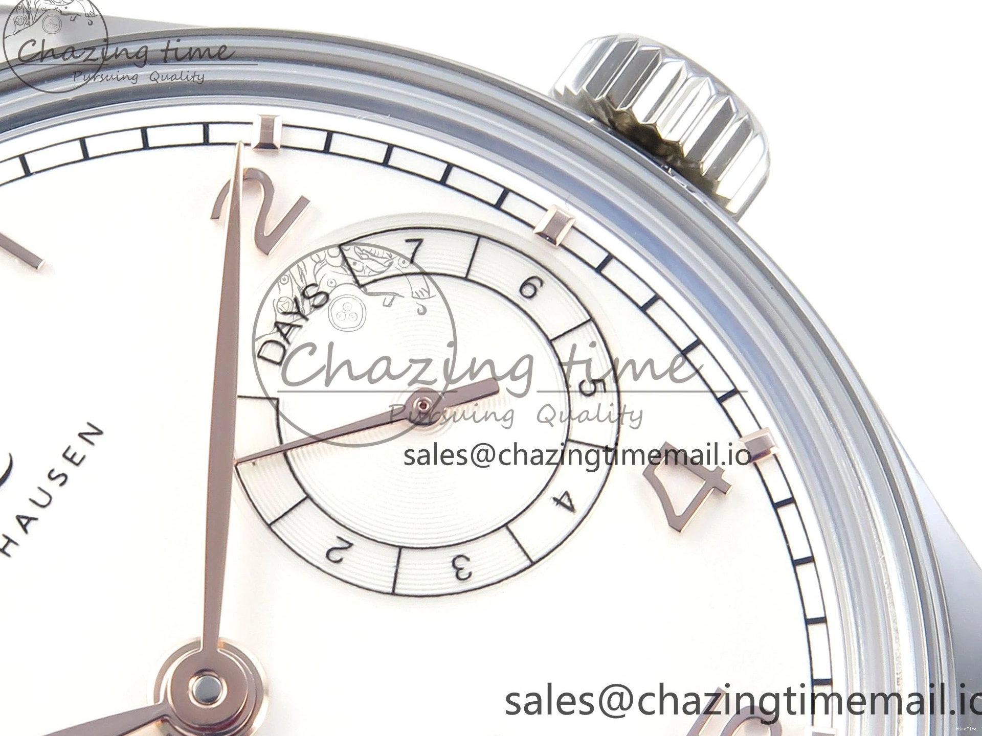 MIROTIME 0324 Portugieser Auto IWC0562A APSF 1:1 Best Edition White RG Dial on SS Bracelet A Unique 6991